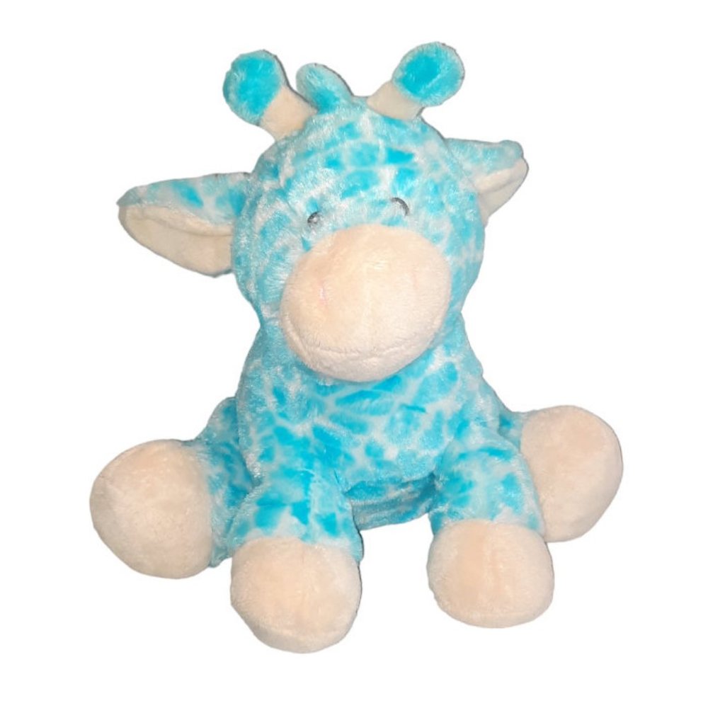 Baby Ganz Blue Jamie Giraffe Sitting Plush Stuffed Toy 13"